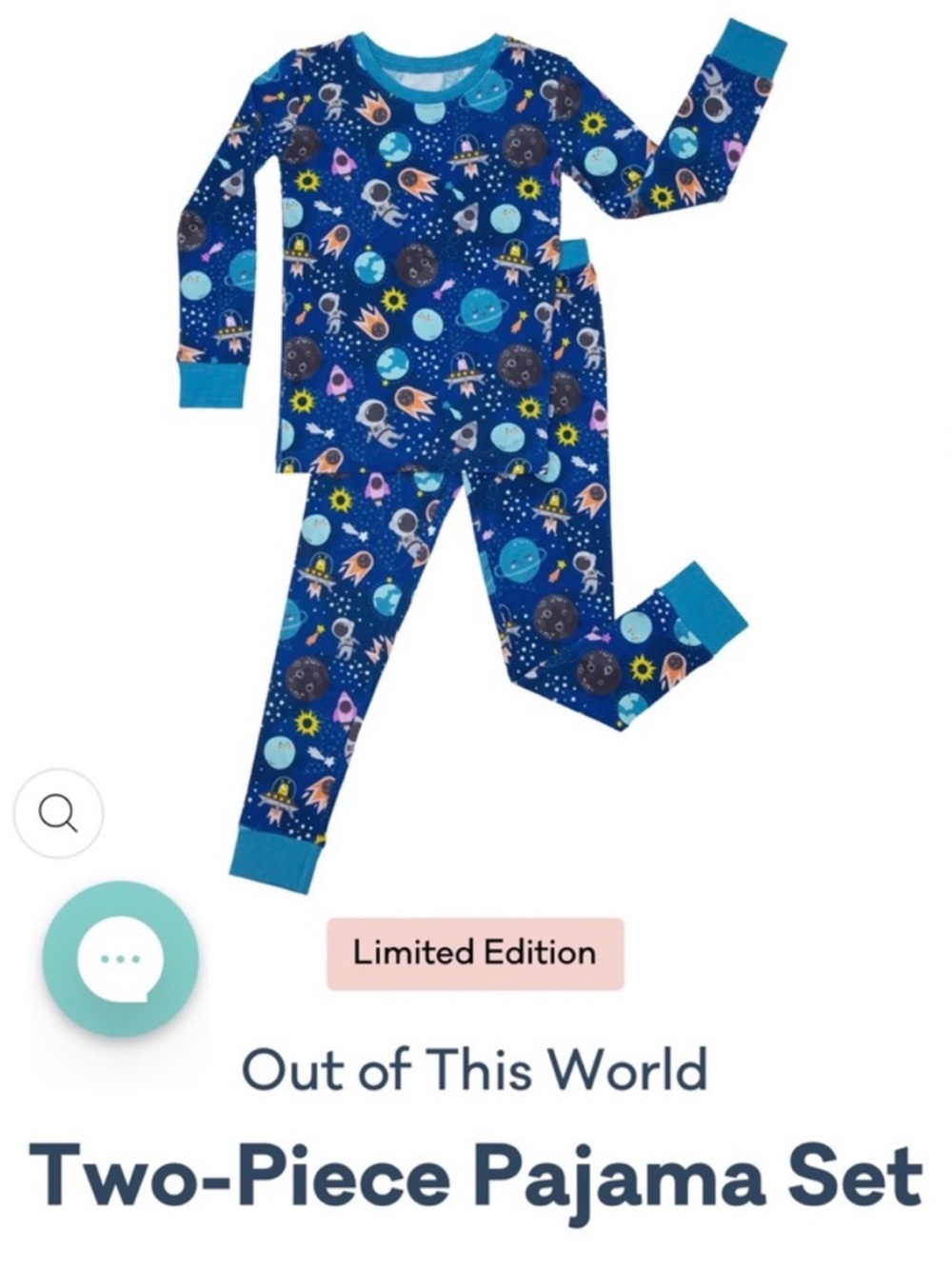 NWT Little Sleepies Out Of This World Two Piece Bamboo Pajamas Set Size 4T